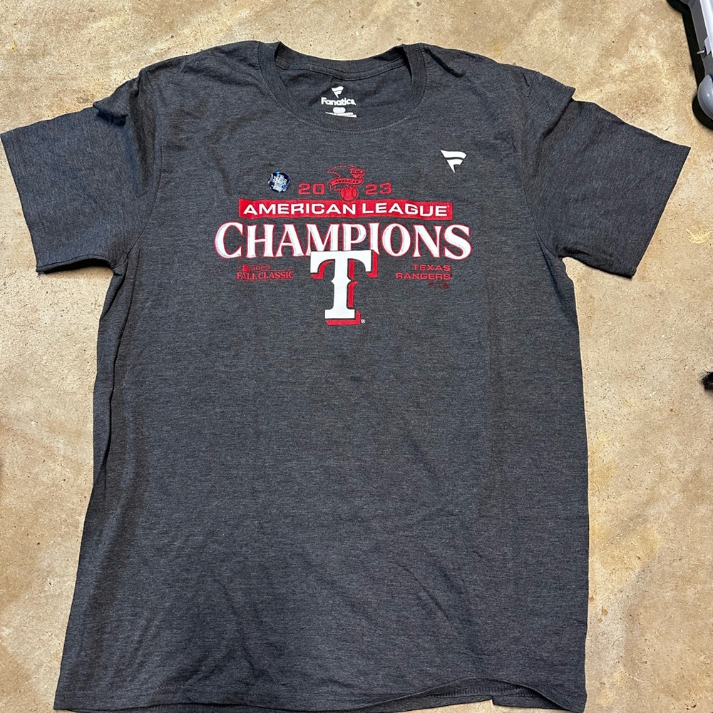Fanatics Gray baseball American League 2023 Champions T-shirt large